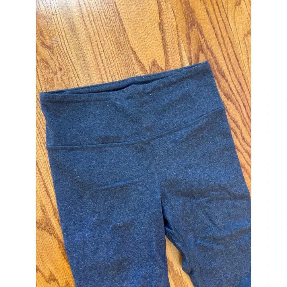 Alo Yoga High Waist Alosoft Flare Leggings Navy Blue‎ Heathered Yoga Pants XS